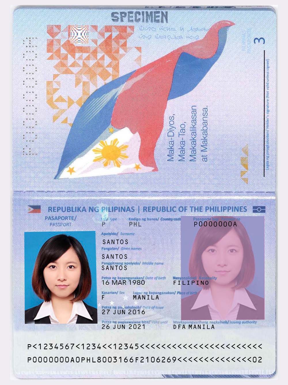 东南亚|Philippines Passport菲律宾新版护照PS/Photoshop/PSD模板(V2)