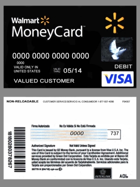 Visa Walmart Moneycard沃尔玛维萨预付卡PS/PSD模板